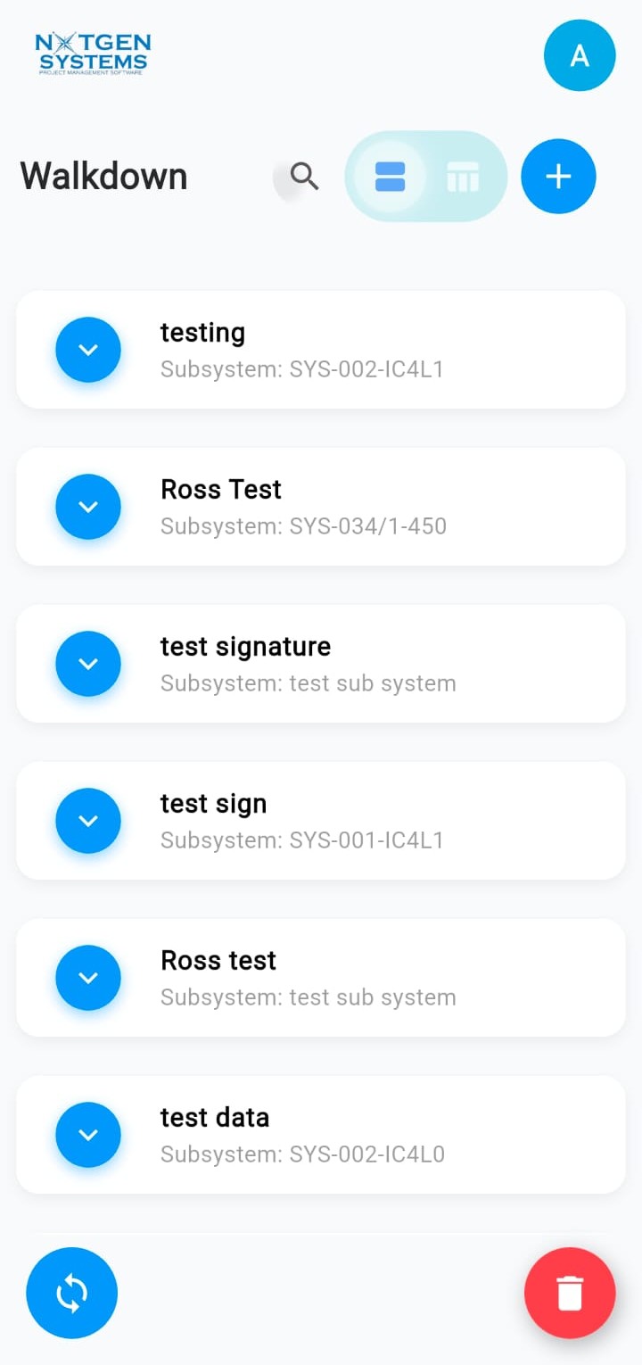 ECPMS Mobile App - Digital Walkdowns